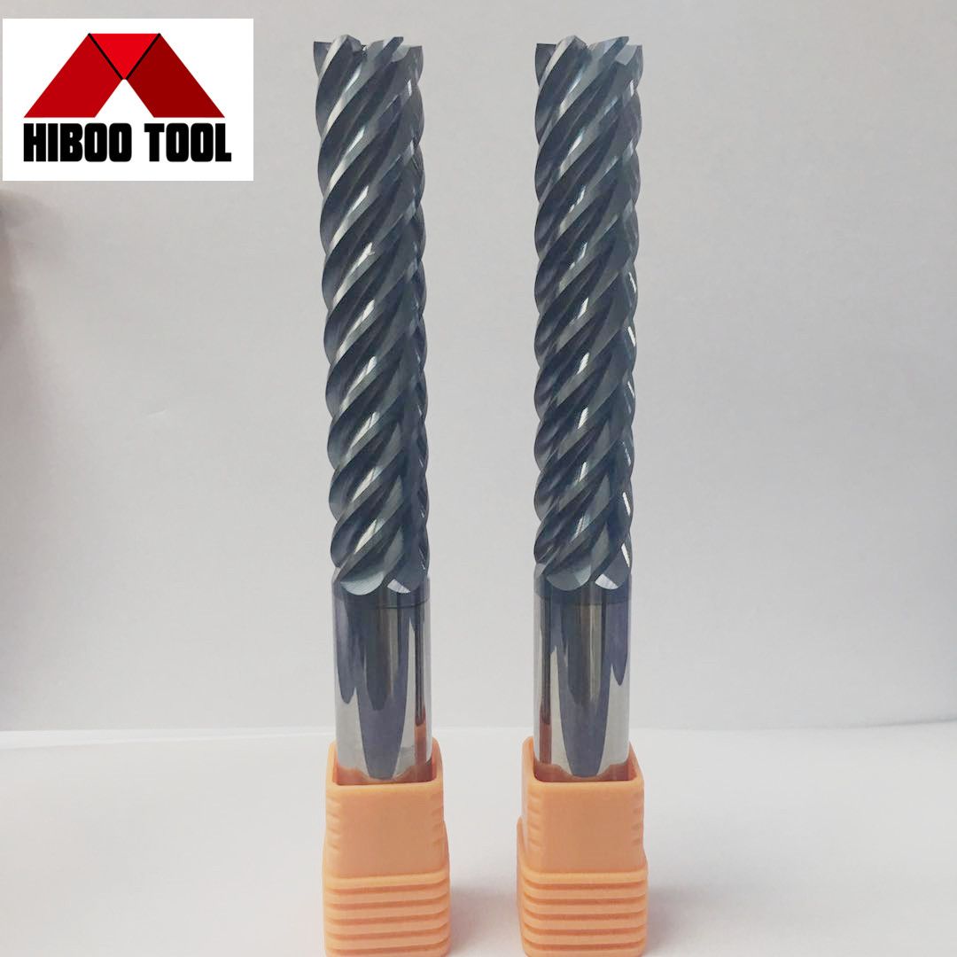 HRC48 6flutes Tungsten Carbide End Mill Tiain coating