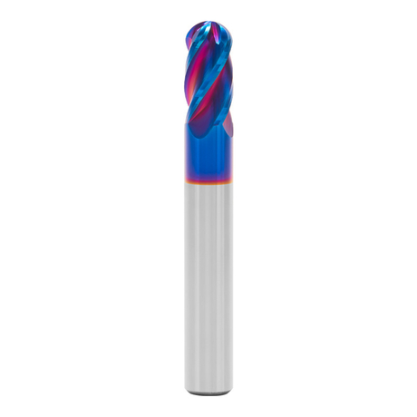 HRC65 Nano Coated 4 Flutes Ball Nose End Mill 