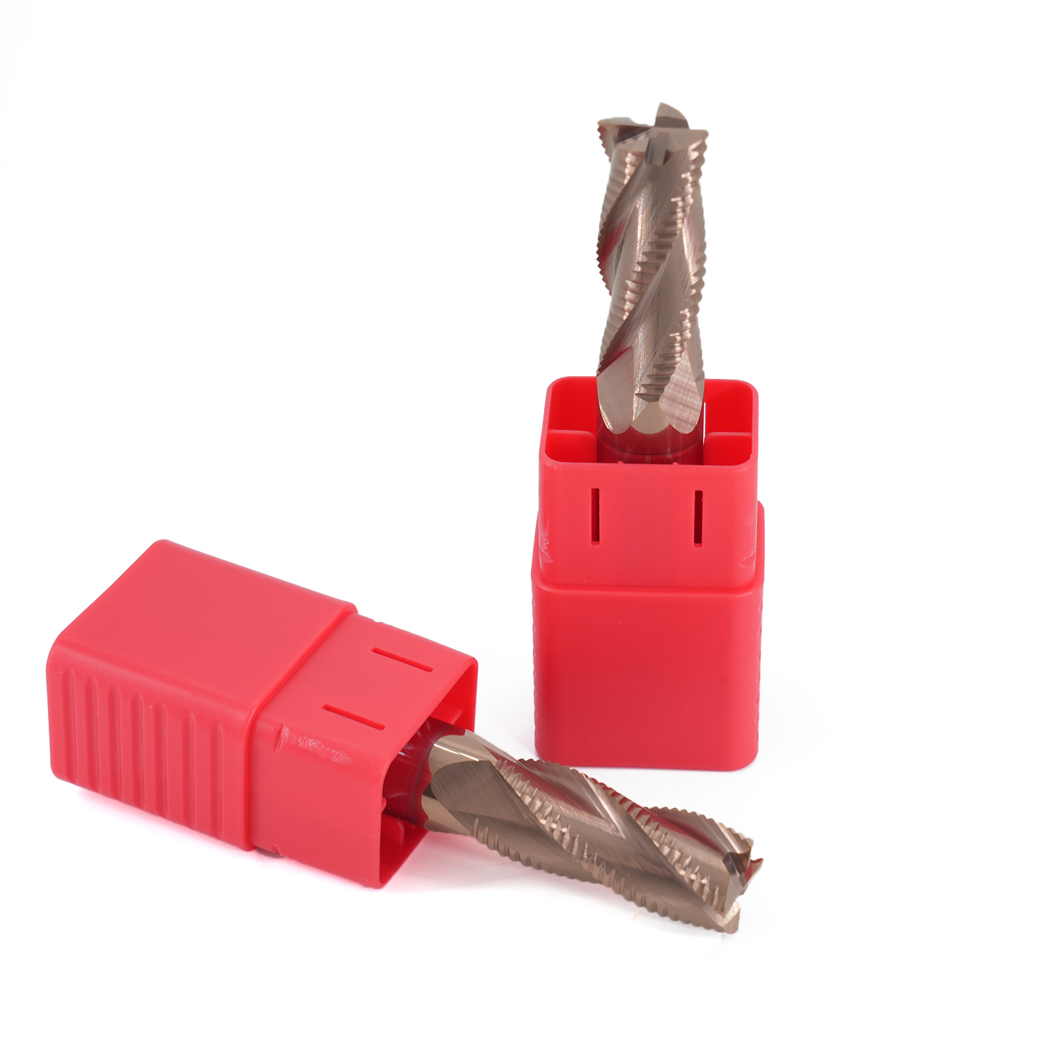 HRC58 2 Flutes Carbide Flat Endmill With Bronze Coating